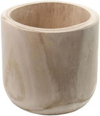 CYS EXCEL 11'' Wood Cylinder Planter, Natural, Lightweight, Floor Cachepot for Large Artificial Trees, Faux Greenery, and Live Houseplants, Fiddle Leaf Figs, or Monsteras (in Plastic Liner Pots Only) by CYSEXCEL%C2%AE