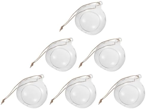 6 Piece Glass Globe Hanging Tea Light Holder Terrarium Set by INOOMP