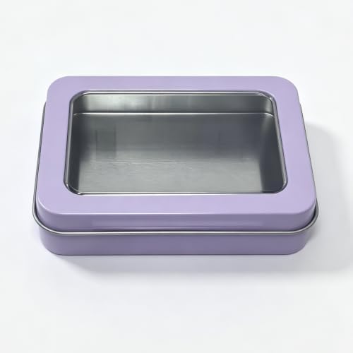 24 Pack Metal Storage Organizer Tins, Purple, 4.5 x 3.3 x 0.87 inches - Image 2