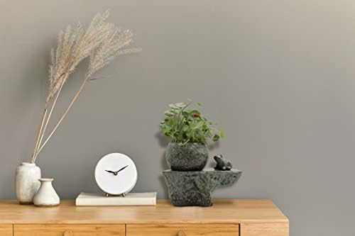Cotta Planters Self Watering Ceramic Pot with Plant Buddy Frog Figernie in Two Tone Patina Glaze - Image 4