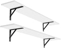 DINZI LVJ Long Wall Shelves, 47.3Inch Wooden Floating Shelves with Brackets by DINZILVJ