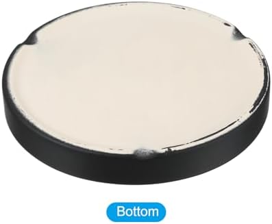 PATIKIL Plant Pot Saucer 5 Inch OD, 3 Pack Ceramic Round Flower Drip Tray for Indoor Outdoor, Black - Image 5