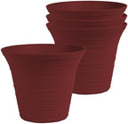 The HC Companies Sedona Self-Watering Planter Pot, 9 Inch, Wild Red, 4-Pack by TheHCCompanies