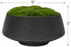 Black Ceramic Moss Bowl | 8 Inch | Artificial Moss Centerpiece | Decorative Table Bowl - Image 4