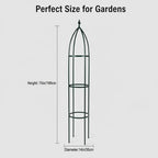 100% Metal Garden Obelisk Trellis Heavy Duty 6.3 ft for Climbing Vines - Image 5