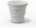 Posie Pot Medium Wave Self Watering Planter for Indoor Plants - 5x5 Inch Patented Pot with 10X Water Reservoir - Modern 3D Printed Desk Planter - Root Rot Free - Eco Friendly, Made in USA, White by PosiePots