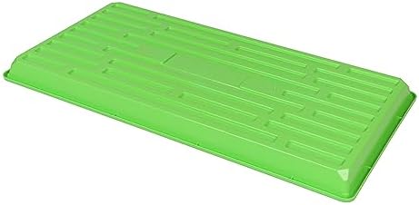 SUNPACK 10" x 20" Heavy Duty Shallow Plastic Seed Starting Tray, Green, 1" (Pack of 10) - No Drainage Holes, Perfect for Greenhouses or Indoor Gardening - Image 3