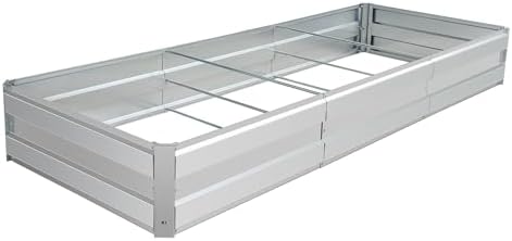 Galvanized Raised Garden Bed Outdoor for Flowers Vegetables Herb, 8.3x3x1FT Large Heavy Metal Planter Box Designed Kit, Easy DIY and Cleaning - Image 7