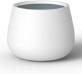 Kante White Concrete Planter 18.1" Dia All-Weather Round Accent Pot by Unknown