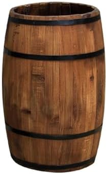 Multipurpose Wooden Barrel Planter, Creative Whiskey Barrel Planter, Solid Wood Wine Barrel, Suitable for Garden and Patio(H27.6in) by Unknown