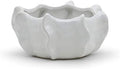 WGV Ceramic Bowl Vase, Width 7.5", Height 3.5", Corral Pot, White Large Mantel Planter Centerpiece for Wedding Event Office Home Decor, 1 Piece by WGVInternational-OpusGlassware