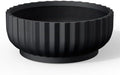 Kante Small Round Shallow Black Concrete Planter 14.6" Dia, Outdoor by Unknown