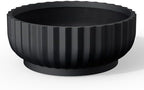 Kante Small Round Shallow Black Concrete Planter 14.6" Dia, Outdoor by Unknown