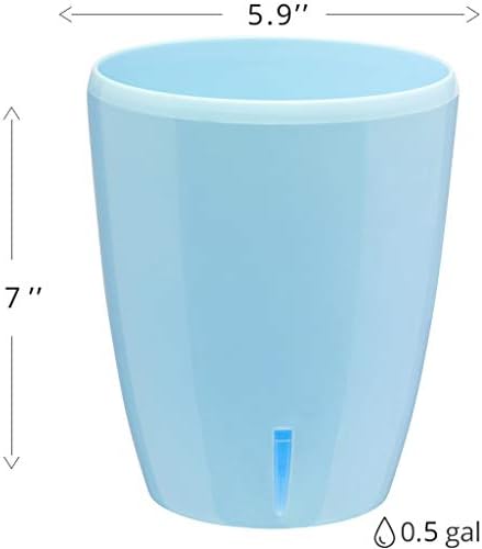 Santino 5.9 Inch ORCHIDEA Self Watering Pots for Orchids in Blue (Set of 3) - Decorative Wicking Planter with w/Great Aerification, Drainage and Water Level Indicator - Image 2