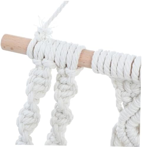 Cabilock Macrame Wall Shelf Handmade Boho Decor Plant Hanger Floating Decorative Wall Hanging - Image 4