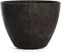 Lupo Tapered Indoor/Outdoor Planter, 24x18in Brown Stone by Cosapots