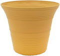 The HC Companies Sedona Round Self-Watering Pot - Lightweight Self Care Planter - Plastic Planter for Herbs & More - Durable Plant Pots for Indoor Plants & Outdoor Plants (14" Honey, Pack of 1) by TheHCCompanies