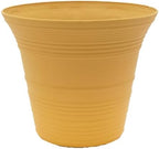 The HC Companies Sedona Round Self-Watering Pot - Lightweight Self Care Planter - Plastic Planter for Herbs & More - Durable Plant Pots for Indoor Plants & Outdoor Plants (14" Honey, Pack of 1) by TheHCCompanies