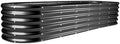 Land Guard 8×2×1.5ft Galvanized Raised Garden Bed Kit, Raised Garden Boxes Outdoor, Oval Metal Raised Garden Beds for Vegetables, Gray by LandGuard