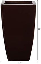 Nearly Natural 13in. Tapered Square Metal Planter - Image 2