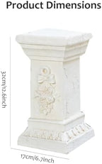 Vintage Roman Column Pedestal Stand Flower Plant Pillar Magnesium Oxide Large Sculpture Pedestal Stand Holder White Decorative Greek Pillar for Indoor Outdoor Garden Events,D - Image 6