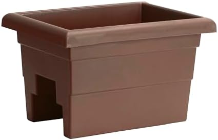 Root & Vessel Countryside Railing Planter Box, 16 Inch, Brown by Novelty