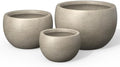 Kante 3-Pack 20" 15.7" 11.8" W Round Weathered Concrete Planters by Unknown