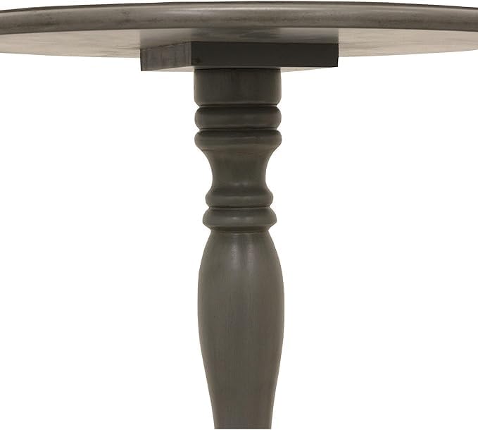 Decor Therapy Simplify Round Pedestal Accent Side Table, Black, 15"x15"x24" - Image 6