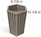 Hexagon Column Planters, 22 Inch, Brown Grey - Image 7