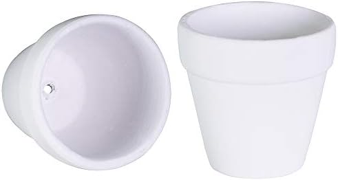 Winlyn 60 Pcs White Terra Cotta Pot - 2.5 Inch Tiny Mini Clay Pots with Drainage Holes Flower Nursery Terra Cotta Pots for Succulent Plants, Crafts, Wedding Baby Shower Favor - Image 3