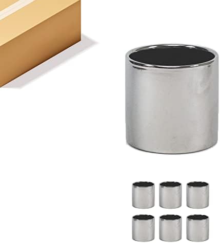 WGVI Silver Ceramic Cylinder Vase Width 6.5" Height 6", Flower Arrangements, Candle Holder, Terrarium Planter Pot, Storage Container Organizer, Pen Brush Holder, Smooth Silver Tabletop Decor, 6 Pc by WGVInternational-OpusGlassware