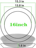 OVZILKI 3 Pack of Plant Saucer Tray 16 inch, Heavy Duty Plastic Pot Plant Drip Trays Saucers for Indoors Outdoor, Plant Water Tray for Planters 14 15" (16", Black) - Image 2