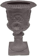Great Deal Furniture Noble House Adonis Outdoor Roman Chalice Garden Urn Planter in Antique Gray - Image 7