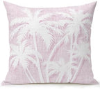 Outdoor Pillow Waterproof 1 Pack, Tropical Palm Tree Patio Throw Pillows for Couch Bed Sofa with Insert, Vintage Lavender Exotic Botanical Plants Decorative Reading/Camping Pillow Set 18x18 Inch by Unknown
