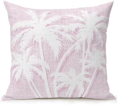 Outdoor Pillow Waterproof 1 Pack, Tropical Palm Tree Patio Throw Pillows for Couch Bed Sofa with Insert, Vintage Lavender Exotic Botanical Plants Decorative Reading/Camping Pillow Set 18x18 Inch by Unknown