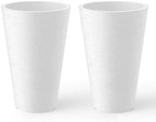 Kante Set of 2 White Plastic Round Planters 13" Tall Home & Outdoor by Unknown