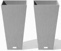 Veradek Pure Series Taper Planter - Tall Tapered Outdoor Planter with Shelf by VeradekOutdoor