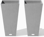 Veradek Pure Series Taper Planter - Tall Tapered Outdoor Planter with Shelf by VeradekOutdoor