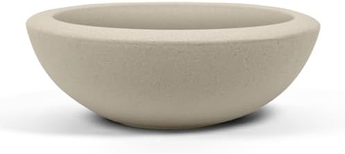 ARBORA 21" Santorini Bowl Planter - Lightweight Polyresin Outdoor Plant Pot by ARBORA