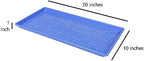 SUNPACK 10" x 20" Heavy Duty Mesh Plastic Seed Starting Tray, Blue, 1" (Pack of 30) - Ensures Water Drainage and Aeration, Perfect for Greenhouses or Indoor Gardening - Image 4
