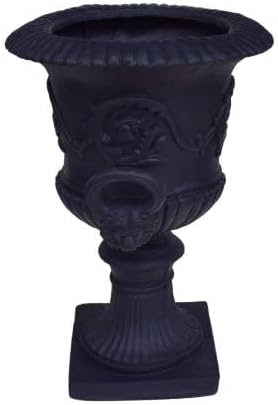 Outdoor Urn Planter Vintage Urn Plant Container Lagre Garden Flower Pot for Front Porch, Patio, Garden & Indoor Use, Black - Image 6