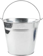 KINJOEK 8 Packs 7 Inch Galvanized Metal Bucket with Handle, Round Flower Pot Plant Rustic Basket, Galvanized Planter Pail for Balconies, Gardens Patios, Office, Indoor Outdoor Parties Wedding Decor - Image 4