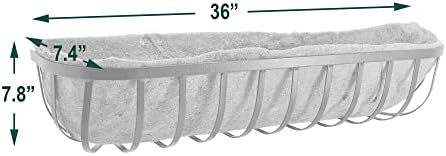 Arcadia Garden Products Hanging Window Basket Metal Trough, 36-inch - Image 4