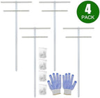 MRGARDEN 5-Feet Garden Trellis 4pack for Raspberry and Climbing Plants, Heavy Duty Outdoor Stakes Vineyard Trellis, Fiberglass Rust-Proof, 4 Trellises - Image 2
