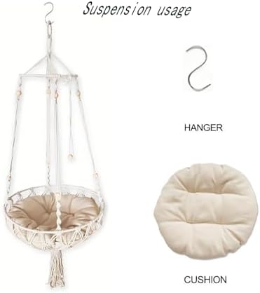Hanging Planters Baskets, 41in Large Wall Flower Pot Holder，2 Pack Cotton Rope Macrame Plant Hanger with Hooks, for Indoor Outside Balcony Decoration(C,2pack) - Image 3
