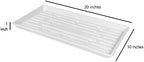 SUNPACK 10" x 20" Heavy Duty Shallow Plastic Seed Starting Tray, White, 1" (Pack of 10) - Lined with Drainage Holes for Excess Water and Aeration, Ideal for Greenhouses or Indoor Gardening - Image 4
