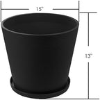 Kozyard 4Packs Round Planter Indoor Outdoor Plant Pots - Image 7