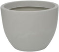 23.6" Wide Planter | Eco-Friendly Round Planter for Indoor or Outdoor Deck/Porch | Durable All-Weather Use Modern Pot for Trees, Flowers, Plants - Marbled White by Ecobo