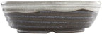 Wazakura Shigaraki Series Handmade White Stripe Glazed Ceramic Bonsai Pot - Image 2
