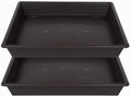 NIMYAU Square Plant Saucer 16 Inch 2 Pack, Plant Stand Plant Trays for Pots Heavy Duty Plastic Plant Saucers for Indoors Outdoors, Flower Pot No Holes Plant Lover Gardening Gifts by NIMYAU
